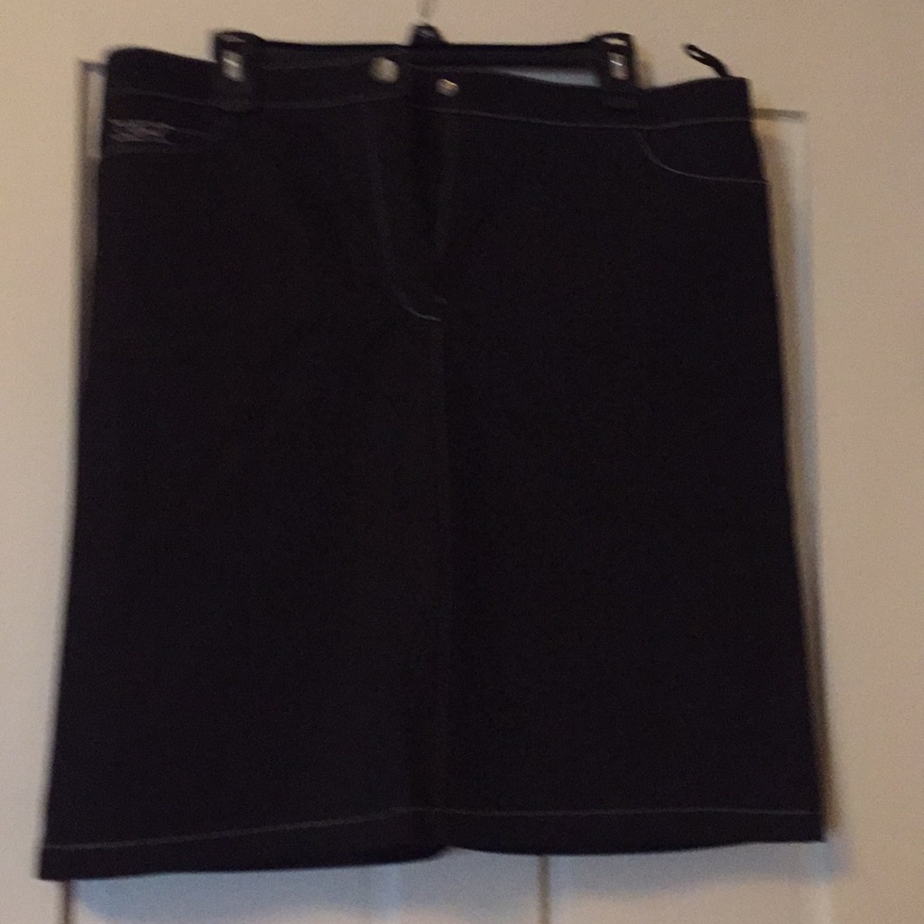 Black Chanel Jean Skirt Size 44